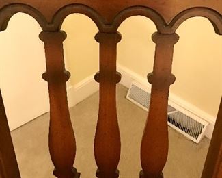 A closer view of the chair back work.