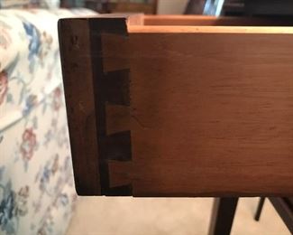 View of the dovetail work.