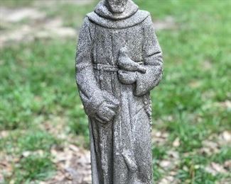 St. Francis Statue holding a bird.