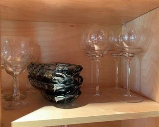 #43	Lot of misc. glasses second shelf set of 27 pieces	 $10.00 

