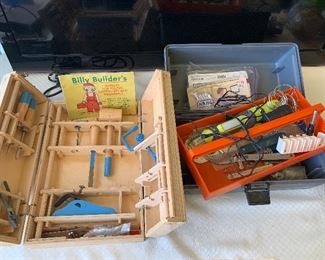 #4	Lot misc. tools, tool kit and tool box	 $15.00 
