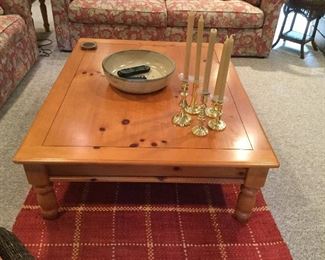 PINE COCKTAIL TABLE w/DRAWER  50 X 40