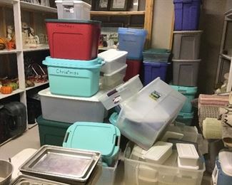 STORAGE PLASTIC TOTES OF ALL SIZES