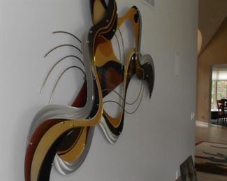 Large Abstract Wall Art side view