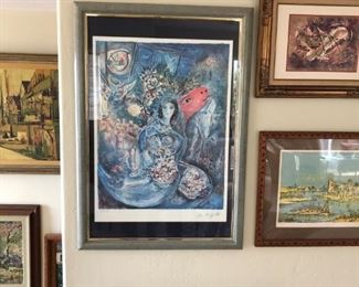 Marc Chagall Red Horse signed and numbered 