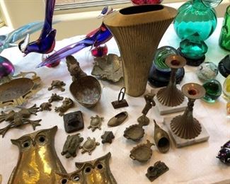 Mid Century Modern Brass and Glass