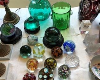 Paperweights and glass 