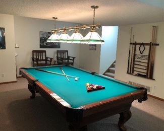 Olhausen 9' Pool Table with Rack and Cues