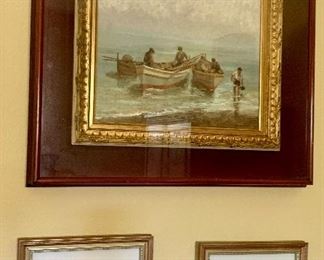 "Boats on Arrival" Oil by Picardi