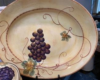 Vino handpainted platter