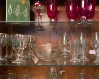 Christmas glassware