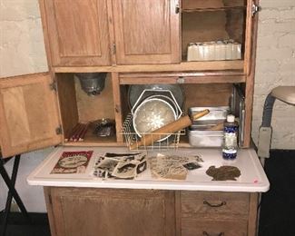 Hoosier cabinet  with original flour sifter
Bowling pin vintage photos