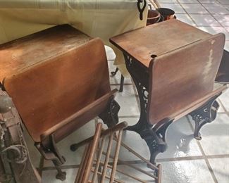 Antique rod iron desks