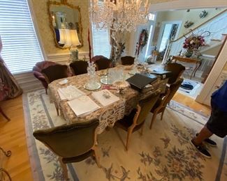Complete custom dining room set with drawings $25,000