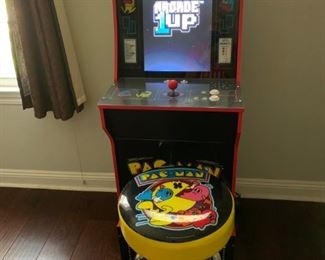 arcade1up Pac-man with riser and stool