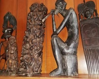 Large selection of vintage African collectibles