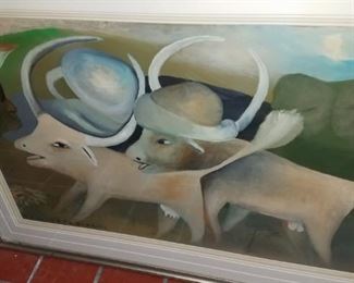 Much African art. Ugandan artist Jak Katarikawe oils!!