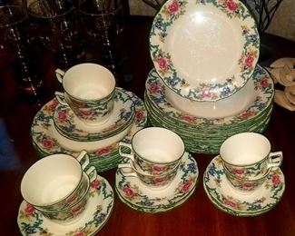 Large selection of china- collectible and everyday. Floradora Green