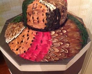 Feather hat from Davidson's Millinery, Louisville, KY