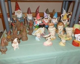 Gnomes, head vases