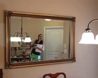 Nice vintage mirror with model!!!