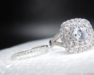 Sterling Silver Wedding Set