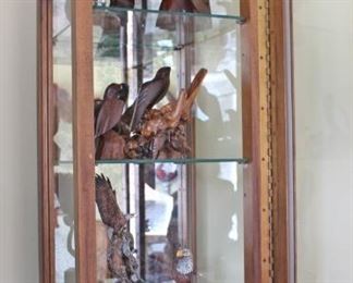 Black Walnut Eagles, Metal Eagle on Stand, Lighters, Flower Frog