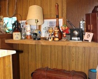 Bar Items, Novelties, Suitcases