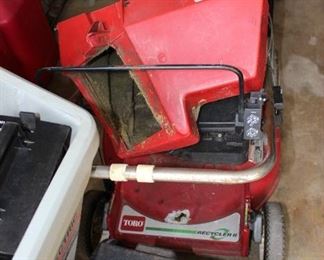 Lawn Mower with Folding Handle