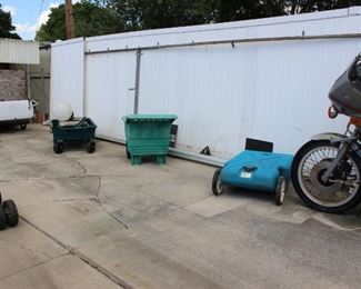 Water Tank, Wheel Barrow, Trailers