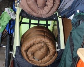Sleeping Bags, Chairs, Screen Tent, Jogger for Bike or for Walking/Running