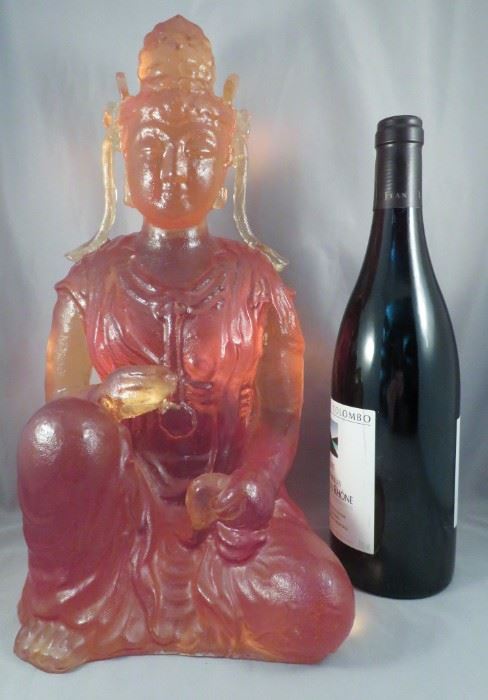 Monumental SIGNED Dorothy Thorpe Buddha Statue - MEASURES IN AT OVER 14" IN HEIGHT!!