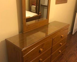 Ashley Furniture Pine Dresser with Mirror