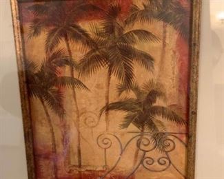 Golf Framed Small Palm Tree Print