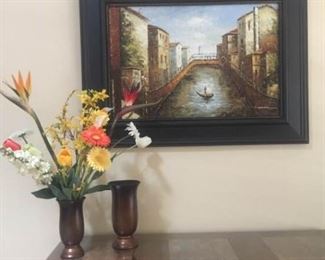 Venice Print with Flowers, Vases