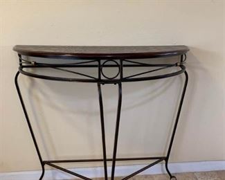 Wooden and Metal Entry Table
