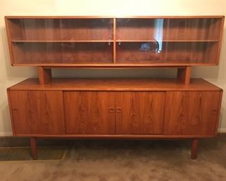 $2,800
Absolutely stunning teak buffet and hutch. Made in Denmark by Dyrlund.