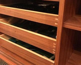 Absolutely stunning teak buffet and hutch. Made in Denmark by Dyrlund.