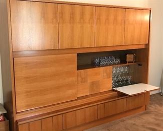 $2,800
Extreme beauty! Vintage Danish Modern wall unit with bar, made in Denmark by Musterring International.
