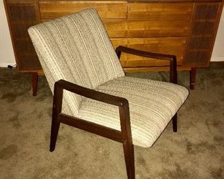 Mid Century Modern chair, reupholstered.