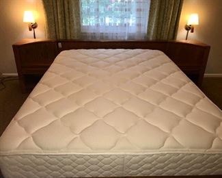 $1,500
Vintage Mid-Century Modern Bernhard Pederson & Sons (BPS) headboard, platform bed with attaching tambour night stands.