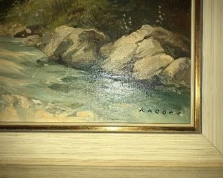 Vintage oil painting on canvas, signed Karger.