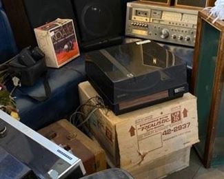 Lots of vintage stereo equipment