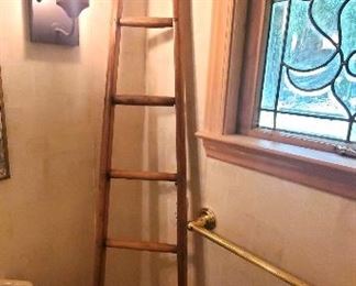 Pueblo style ladder towel holder