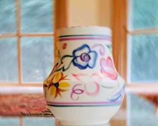 Poole England Pottery Vase with floral motif
