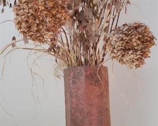 Decorative vase with dried flowers