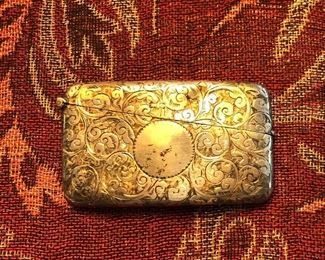 Early English Sterling Silver Card Holder