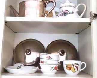 Sterling Silver casserole pans, fine bone china and Crystal 