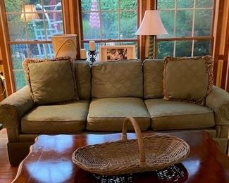Hickory Chair of North Carolina- green sofa