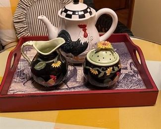 Rooster theme, with many wonderful, unique pieces